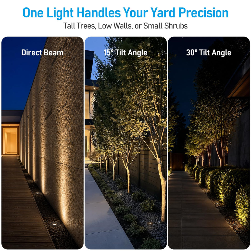 30° Tilt Adjustable 5CCT Low Voltage LED Well Lights