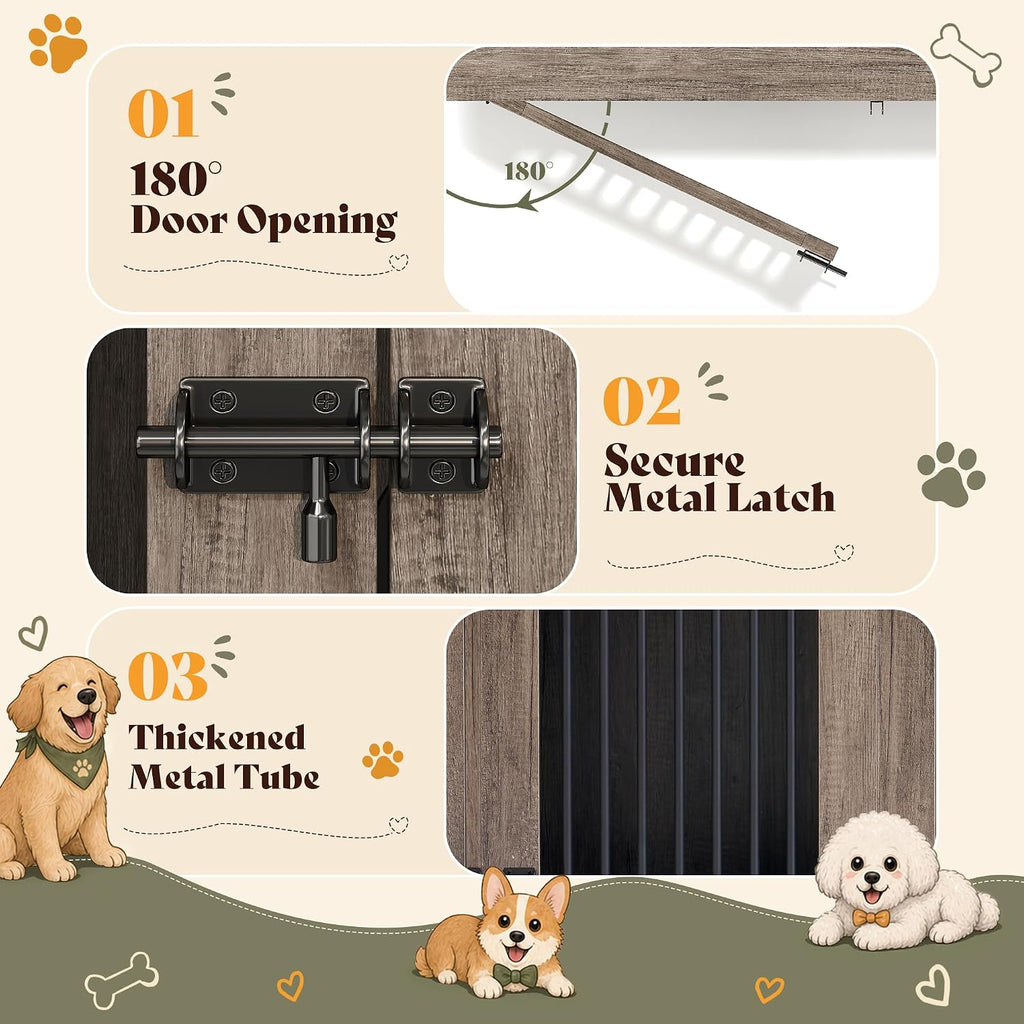 Corner Dog Crate Furniture for Dogs Space-Saving