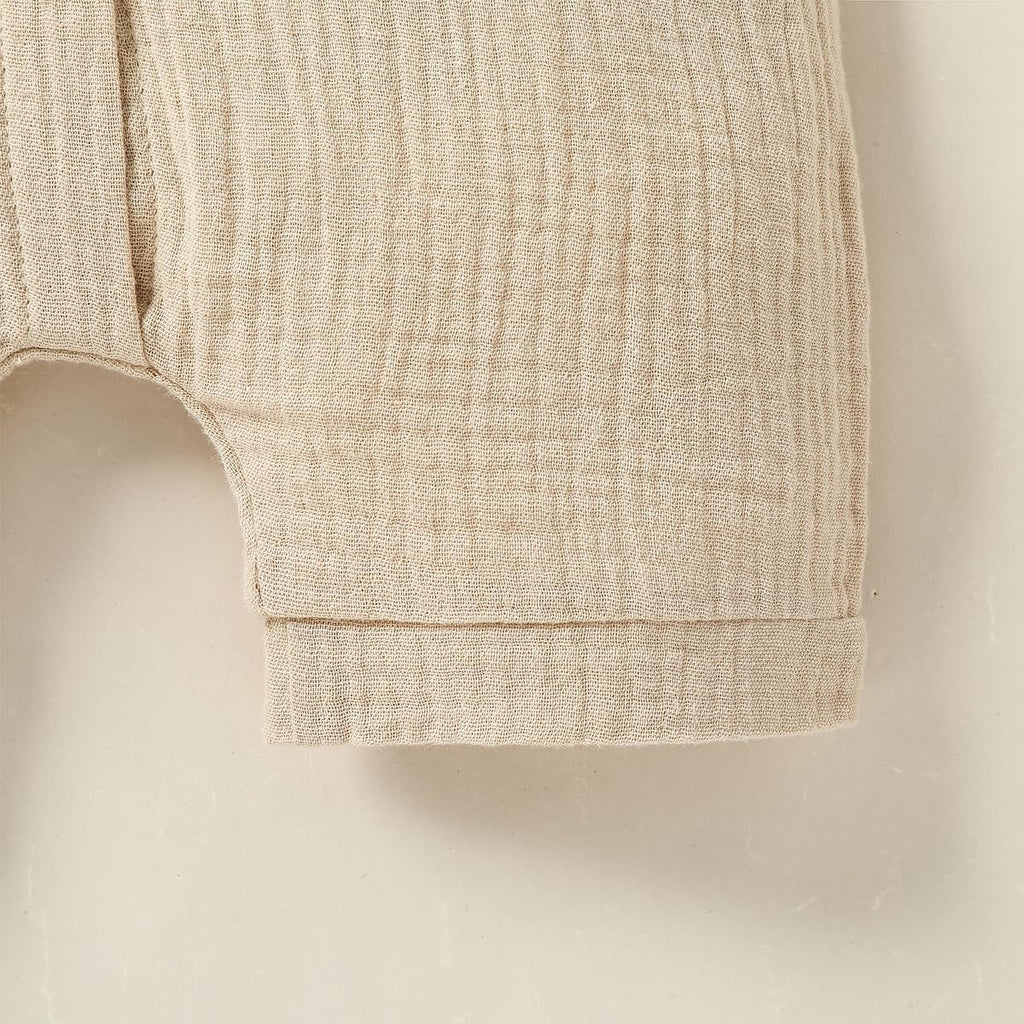 Infant Newborn Baby Boys Girls Cotton Linen Romper Summer Jumpsuit Sleeveless Overalls Clothing Set