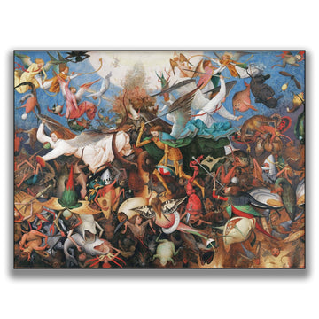 Pieter Bruegel The Elder Canvas Wall Art - The Fall of The Rebel Angels Poster - Renaissance Works-Classic Historical