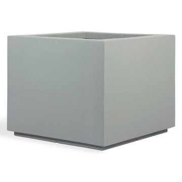 Monterray Cube Planter - 23" x 19" x 19" - Large Square Indoor/Outdoor Planter Box & Garden - Modern Stone-Look Resin