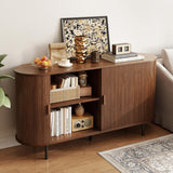 55" Sideboard Buffet Cabinet with Storage, Sliding Door & Adjustable Shelf