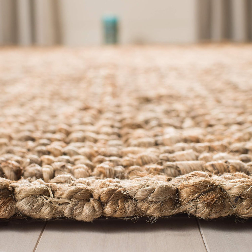 Natural Fiber Collection Runner Rug - 2' x 6', Natural Brown, Handmade Jute, Farmhouse Style, Chunky Textured Thick