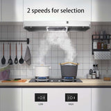 30 Inch Stainless Steel Wall Mount Range Hood 900 CFM 4 Speed Voice, Gesture & Touch Control, LED Lights, Baffle Filters