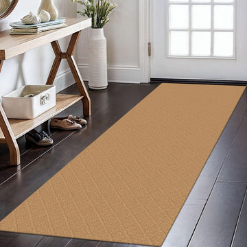 Washable Runner Rug, 2x6 Ft, Warm Tan