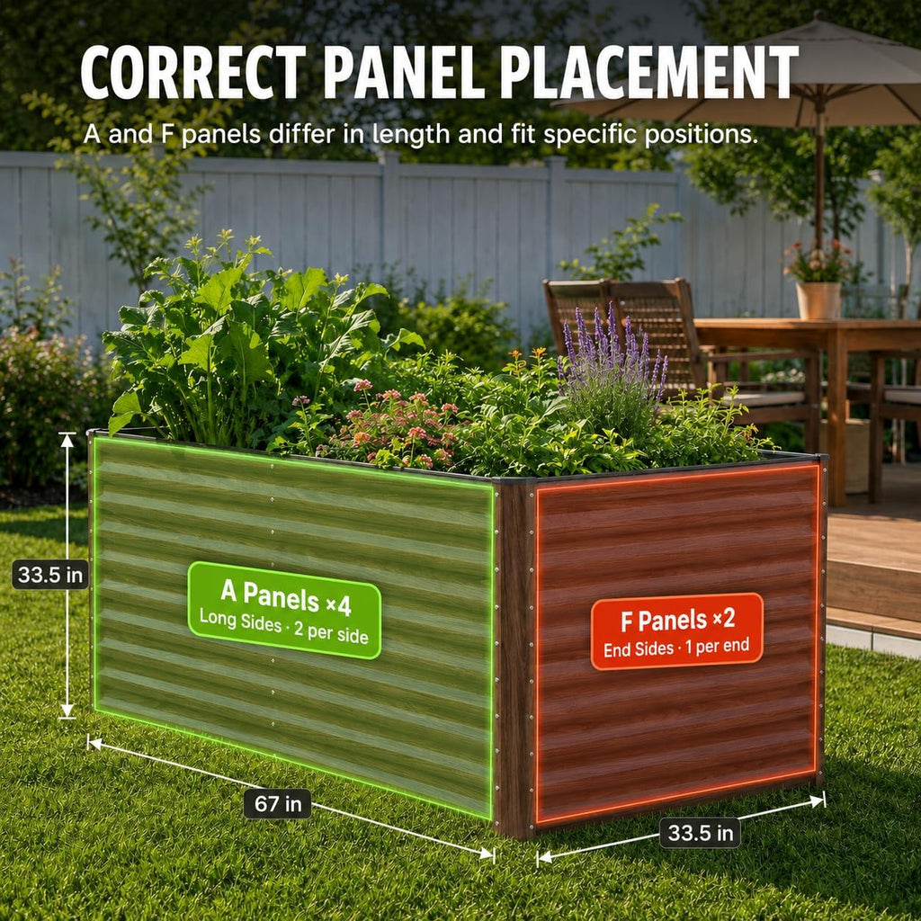 36" Tall Raised Garden Bed, Easy Gardening at Waist Height, 6x3x3ft Large Galvanized Metal Outdoor Planter Box for