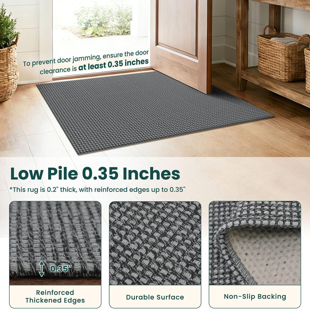 Braided 2x18 Runners Rugs, Extra Long Washable Runner Rug, Woven Non Slip Kitchen Runner, Cotton Entryway Rug, Floor