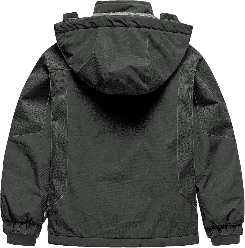 Boy's Waterproof Ski Jacket Kids Winter Snow Coats Fleece Raincoats Parka