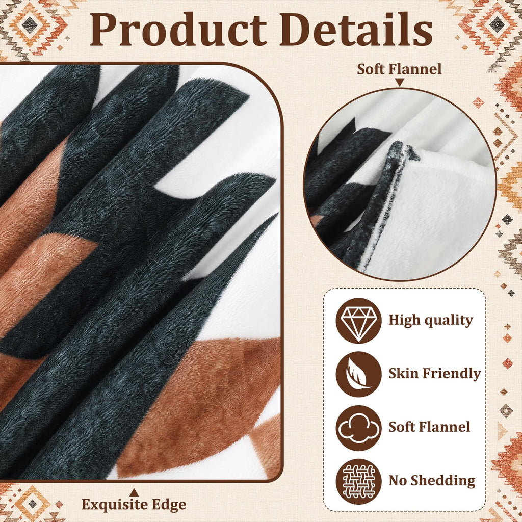4 Pcs Western Aztec Throw Blankets Bulk, Boho Southwestern Decor