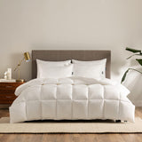 Down Illusion All Season Hypoallergenic Down Alternative Comforter with Corner Loops, Full/Queen, Wh