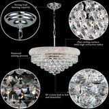 Crystal Chandeliers for Dining Room Light Fixtures Over Table_Empire Style K9 Crystal Chandeliers for Bedroom_9 Lights Chrome Luxury Lighting Fixtures for Living Room Kitchen Island Entryway A108-B0D97WM1KP