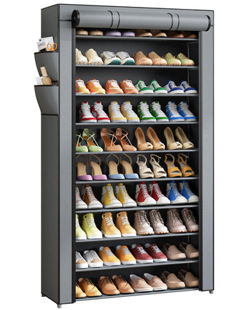 Large Capacity Shoe Storage with Side Pocket, Shoe Organizer for Closet, Entryway, Bedroom, Zapateras Organizer