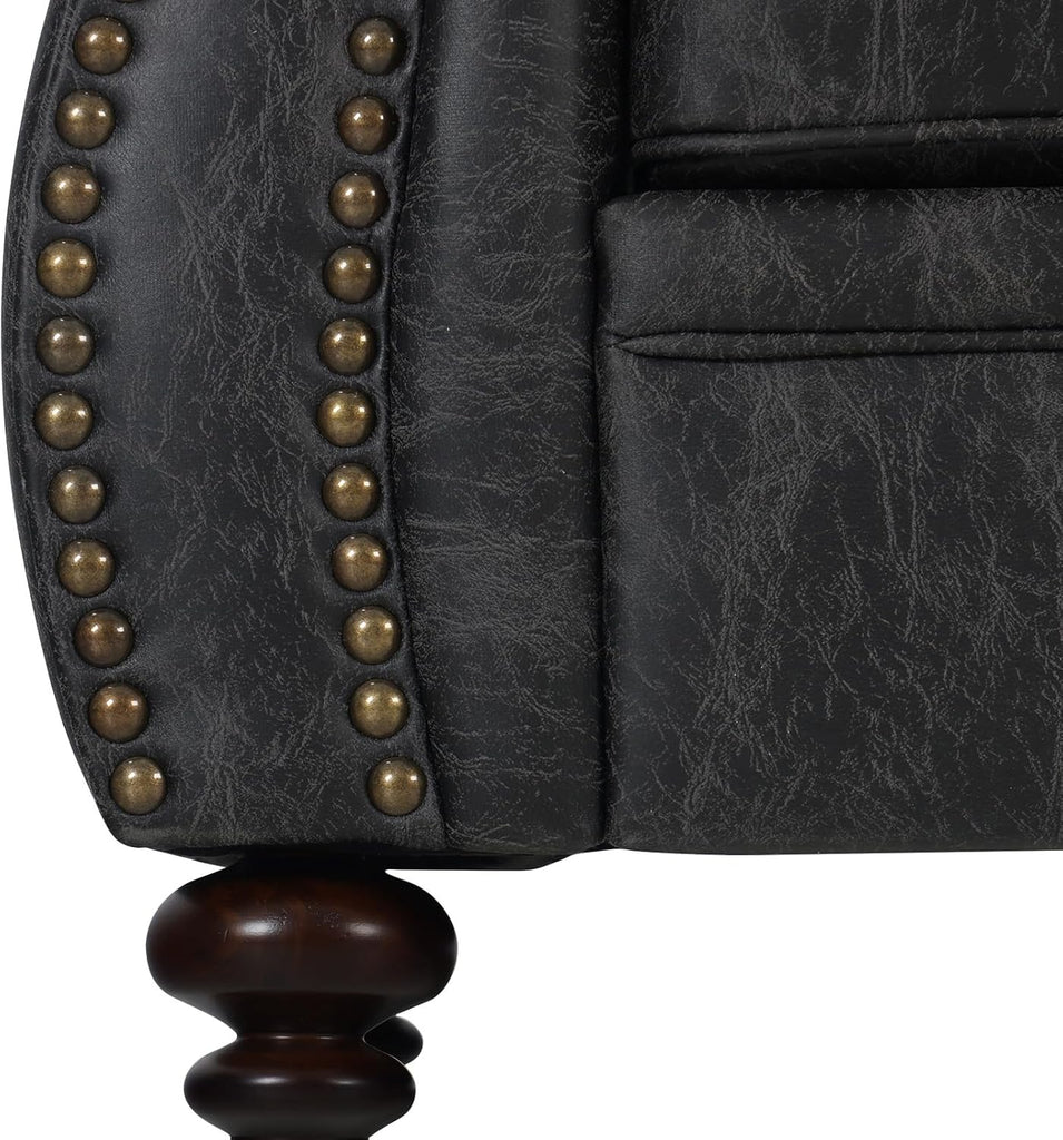Living Room Furniture Sets,Sofa Sets and Couch Sets for Living Room,Mid-Century Vintage Sofa Couches with Rivet Design