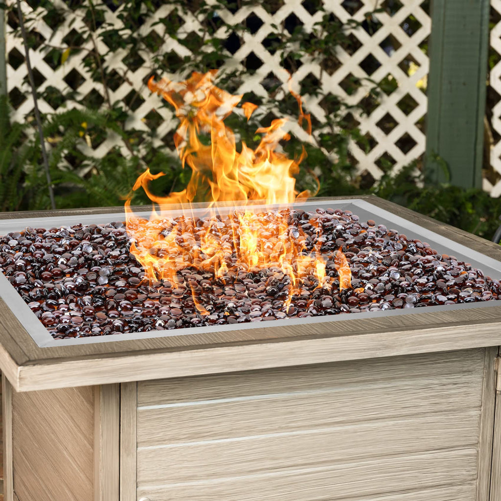 36" Square Fire Pit Flat Pan with Burner Ring, 435, 000 BTU