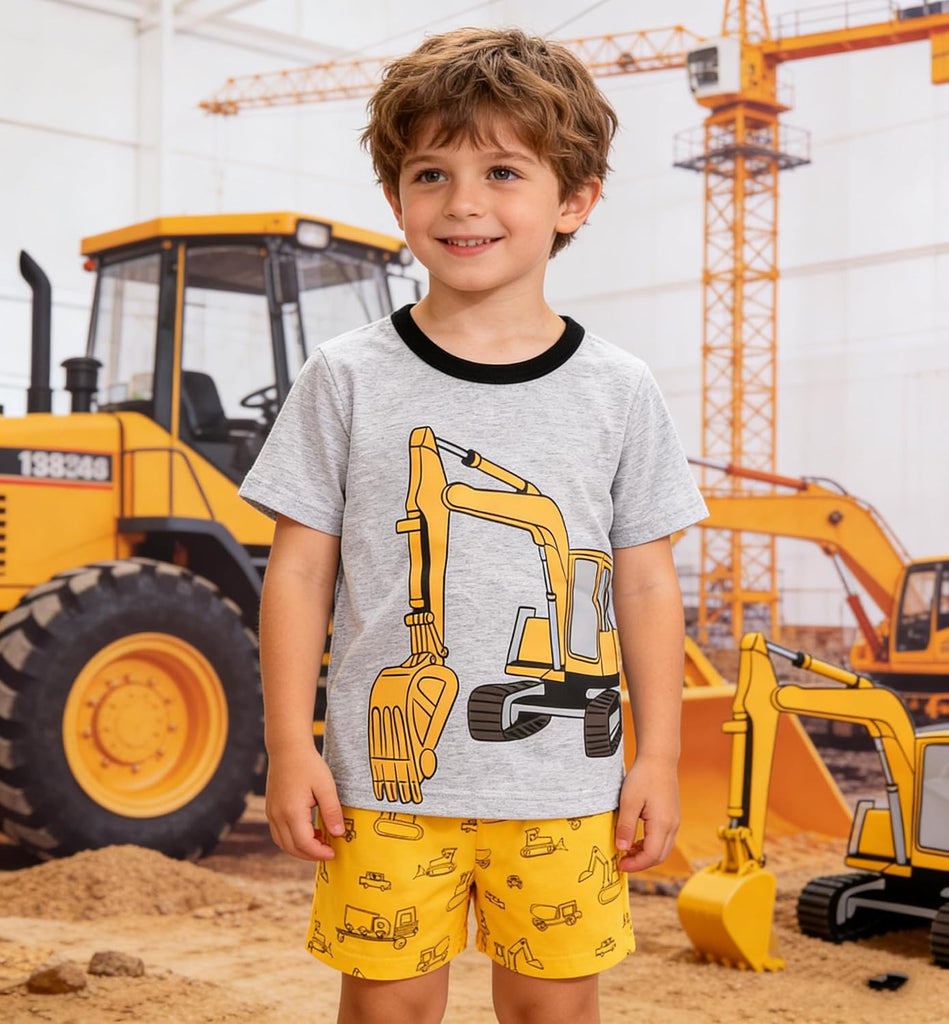 Boys Pajamas 100% Cotton Toddler 2 Piece Short Sleeve Pjs Kids Summer Sleepwear Clothes Set