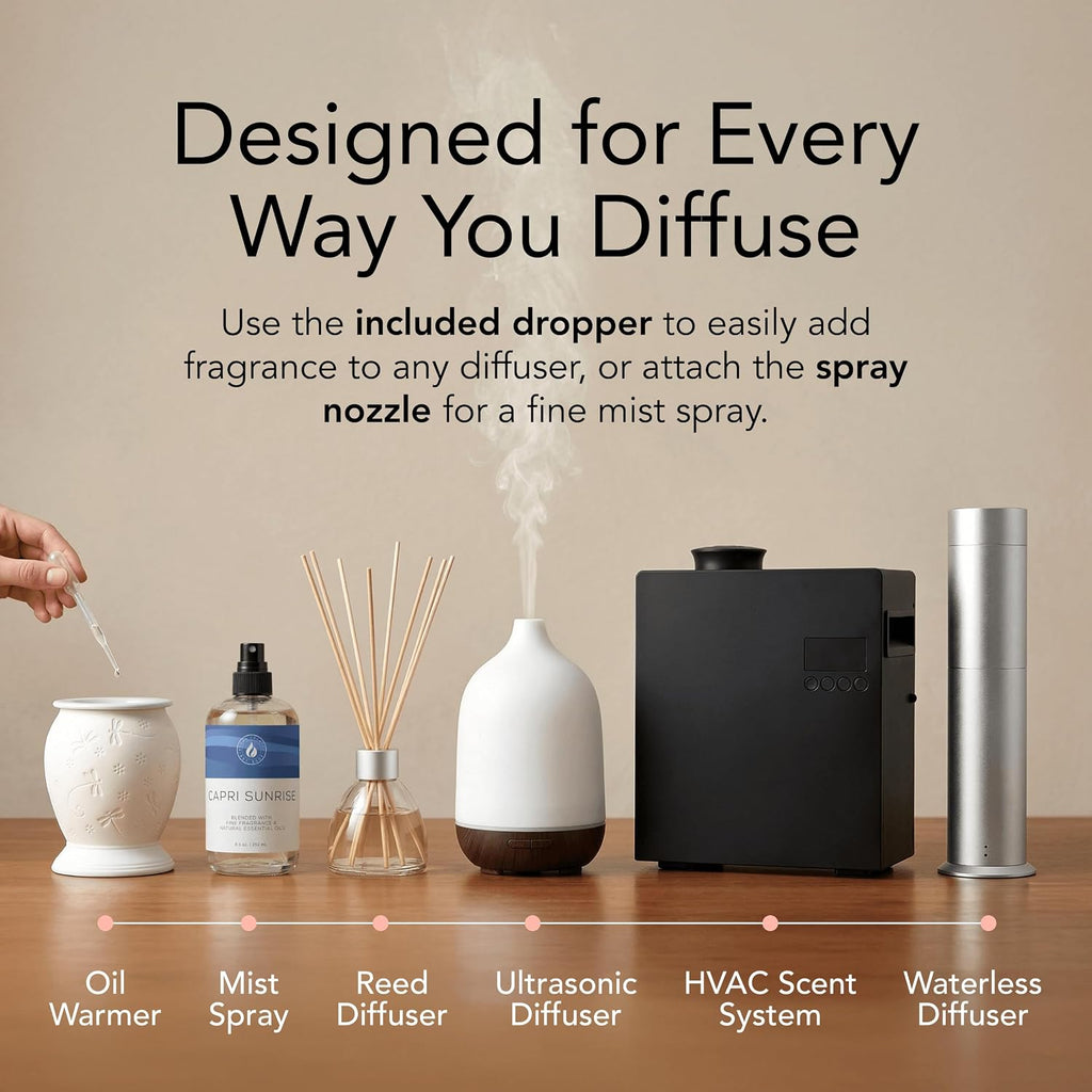 Capri Sunrise Luxury Diffuser Oil Refill (4 Fl Oz) - Set of 4