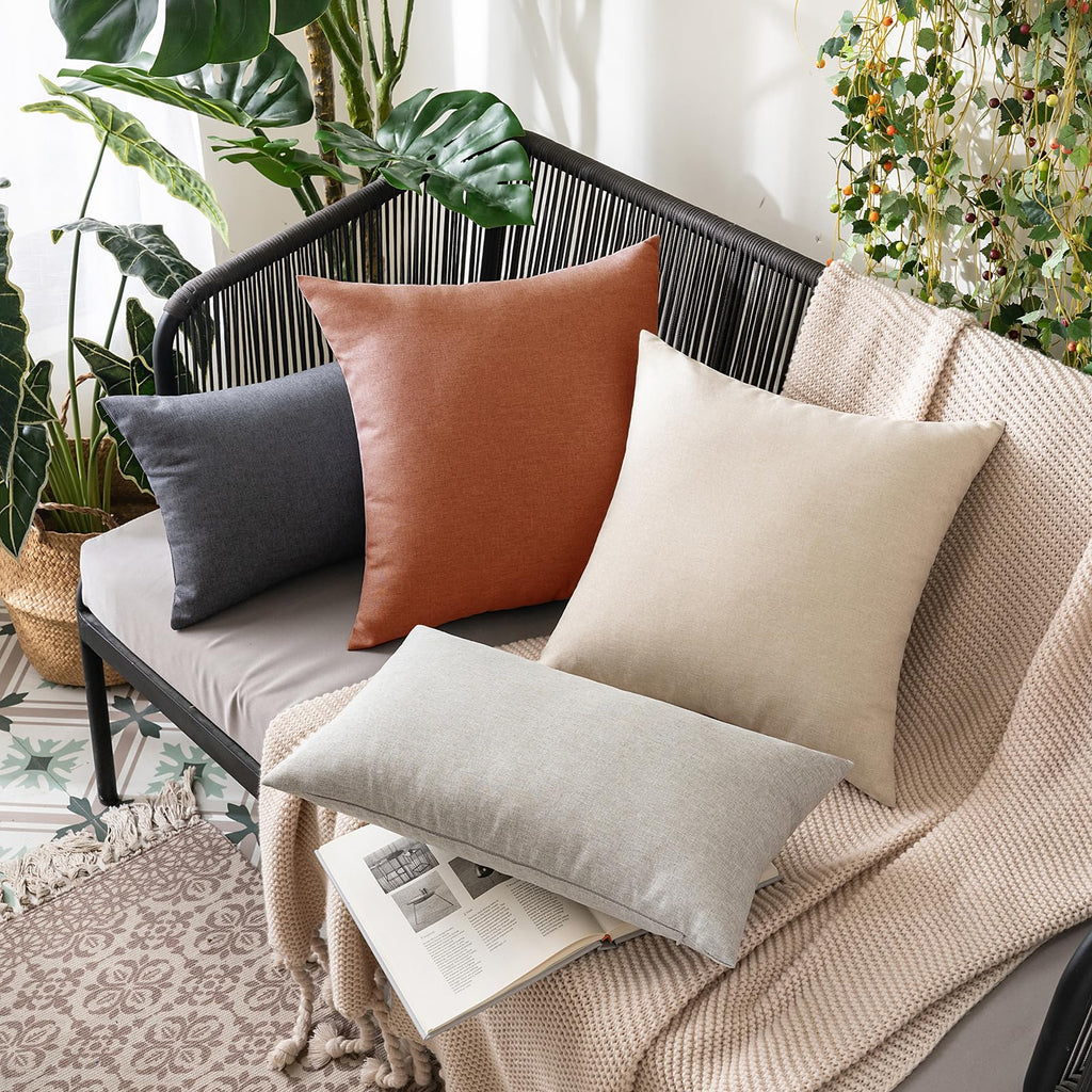 Decorative Outdoor Pillow Covers Fall 16x16 Rust