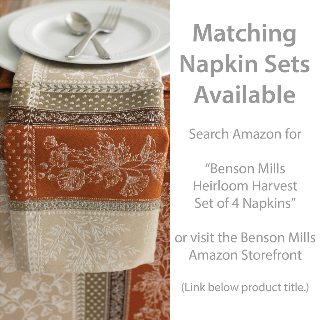 Heirloom Harvest Tablecloth (Terracotta 60"x 120" Rectangular)