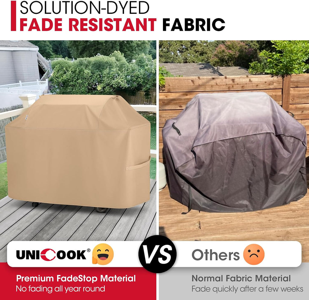Heavy Duty Waterproof Grill Cover 60 Inch, BBQ Cover for Outside, Compatible with Weber Char-Broil Nexgrill 3-5
