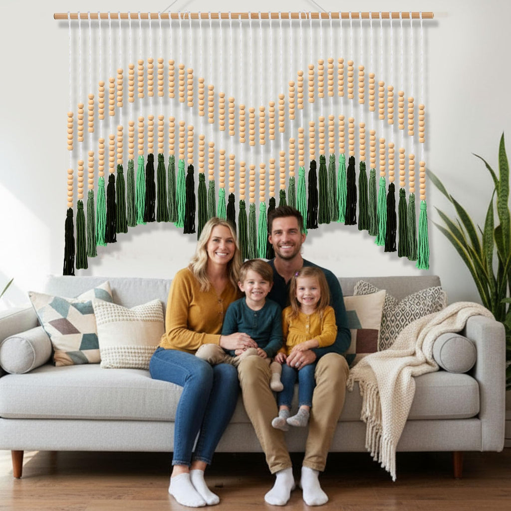 Boho Wall Decor Large Macrame Wall Hanging 59'' W X 42''L, Mixed