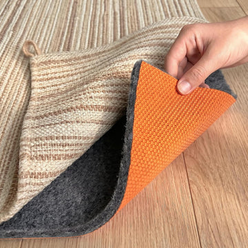 5 x 7 Ft Rug Pad Non-Slip, 1/4" Thick, Rug Gripper for Hardwood Floors, Felt and Natural Rubber Backing, Dual