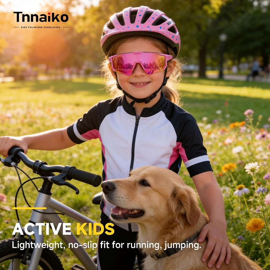 Kids Polarized Sunglasses for Boys & Girls, Youth Baseball Softball Cycling Sports Sunglasses UV Protection