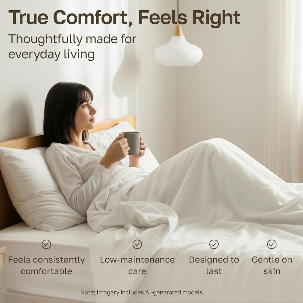 Soft 100% Cotton King Sheet Set, 400 Thread Count Good Housekeeping Award Winner, Silky Smooth Sateen Weave with Deep
