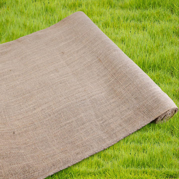 Natural Burlap Fabric Roll, 60 inch X 50 Feet Tree Wraps for Winter, Burlap Plant Covers for Trees and Shrubs Winter