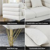 Mikibama Luxury Teddy Sofa Set for Living Room, Modern Decor Furniture Sectional Sofa