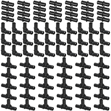 90pcs 1/2" Poly PPSU Barb Crimp PEX Fitting Combo, No Lead