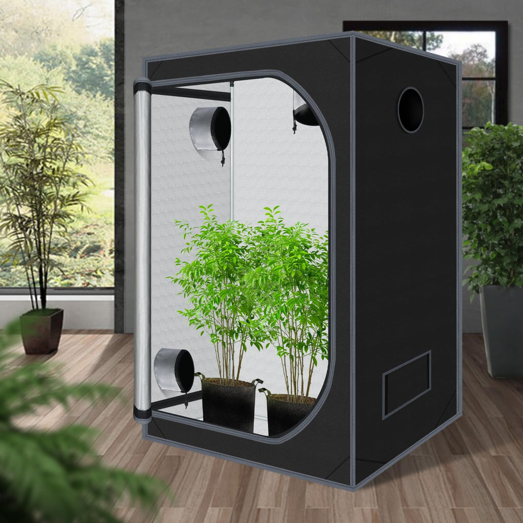 4x4 Grow Tent 48"x48"x78" 600D Mylar Hydroponic Growing Tents for Plant