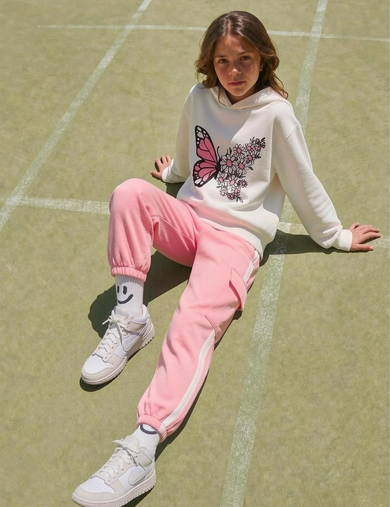 2 Piece Outfits Kids Hoodies Sweatsuit Tracksuit Jogger Long Sleeve Sweatshirts Sweatpants Sets