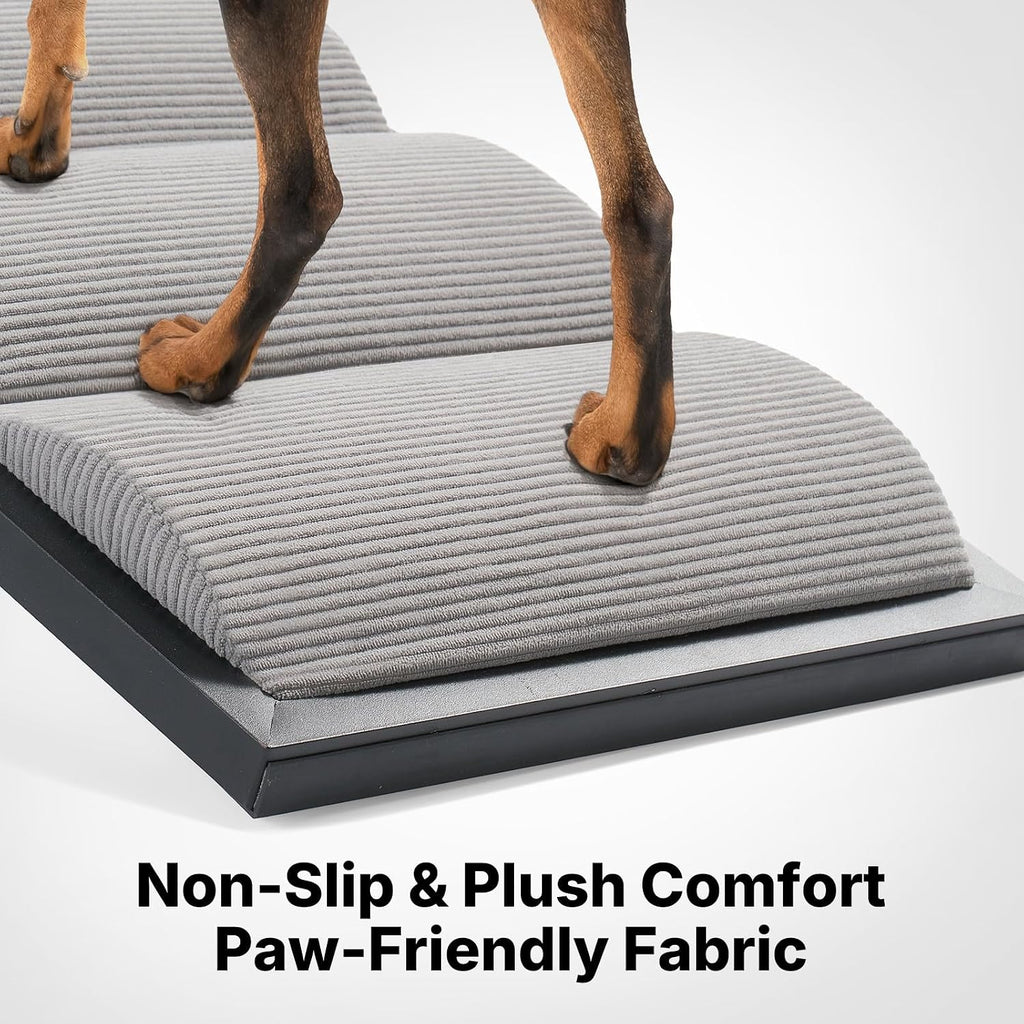 Foldable Dog Ramp for Bed Couch Large Dogs, Adjustable 17-23'' High