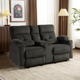 Power Reclining Loveseat, Massage Loveseat Recliner Sofa Home Theater Seating with Heat