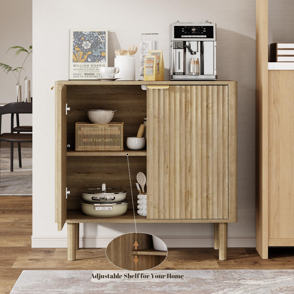 Sideboard Buffet Cabinet with Storage 31.5"(2pcs) Oak