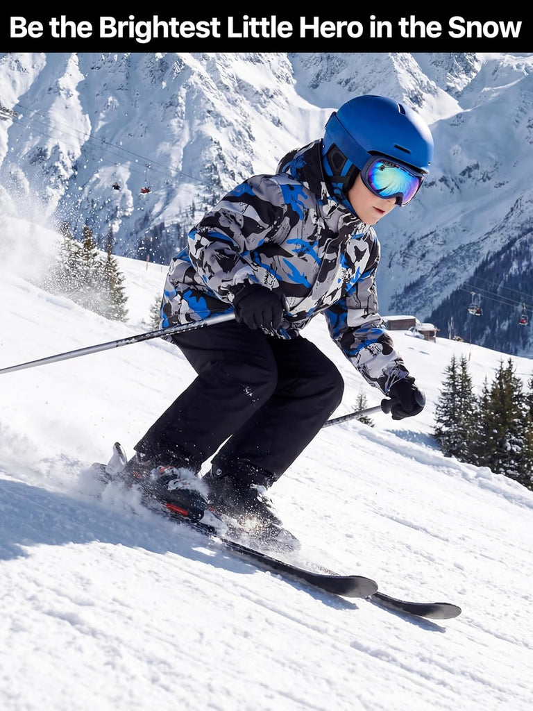 Boy's Waterproof Ski Jacket Winter coat with Hood