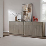 Buffet Cabinet with Storage - Storage Cabinet Sideboard with Doors & Shelves Accent Credenza Buffet Table with 2
