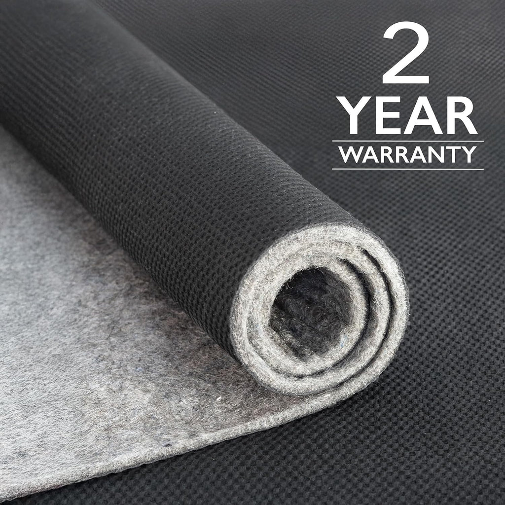 Dual Surface - 2'x8' - 1/8" Thick - Felt + Rubber - Non-Slip Backing Rug Pad - Adds Low-Profile Comfort and Protection