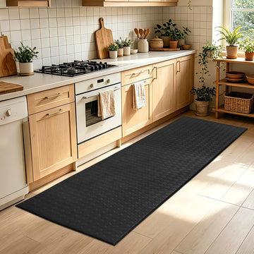 Kitchen Mats and Rugs Cushioned Anti-Fatigue, 23.6" x 86.6", Black | Heavy Duty PVC Non-Slip Waterproof Floor Rug