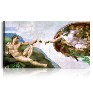 The Creation of Adam by Michelangelo, Canvas Print