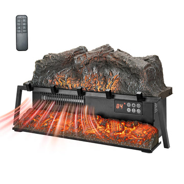 Electric Fireplace Log, 25 inch Fireplace Insert Log Heater, with Crackling Sound, Remote Controller, 5 Adjustable