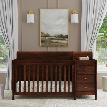 Kalani 4-in-1 Convertible Baby Crib & Changing Table Combo - GREENGUARD Gold Certified - Toddler Bed, Daybed