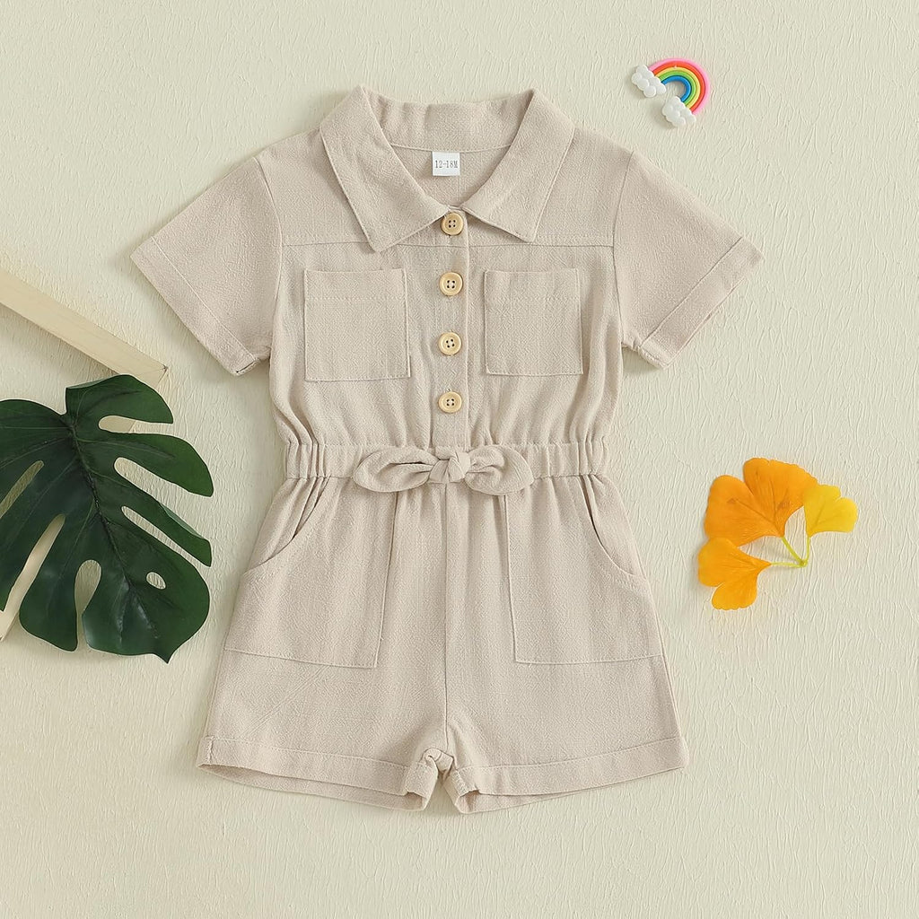 Summer Toddler Girl Jumpsuit Shorts Little Girl Overalls Clothes Baby Jean Romper Jumpsuit One Piece Outfit