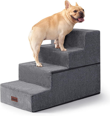 Dog Steps for Bed or Couch, 4-Step Pet Stairs for Small Dogs & Cats
