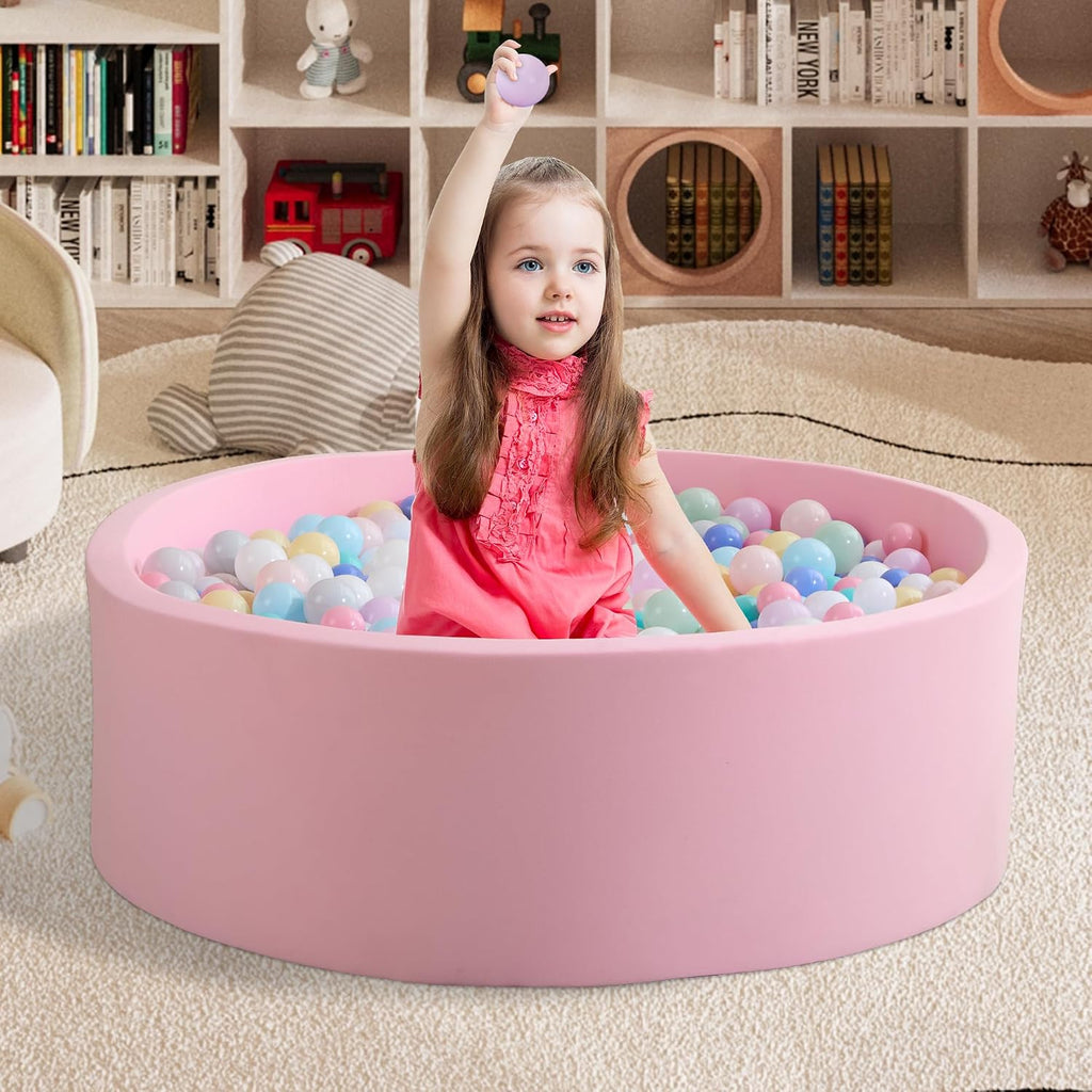 Ball Pit for Toddlers 35.43''x11.81 Baby Ball Pits Soft Memory Foam Ball Pit Round Kids Ball Pit Indoor Game Kids