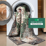 2x8 Runner Rug Green Boho Area Rugs for Hallway Indoor Laundry Room Bathroom Lightweight Non Slip Vi