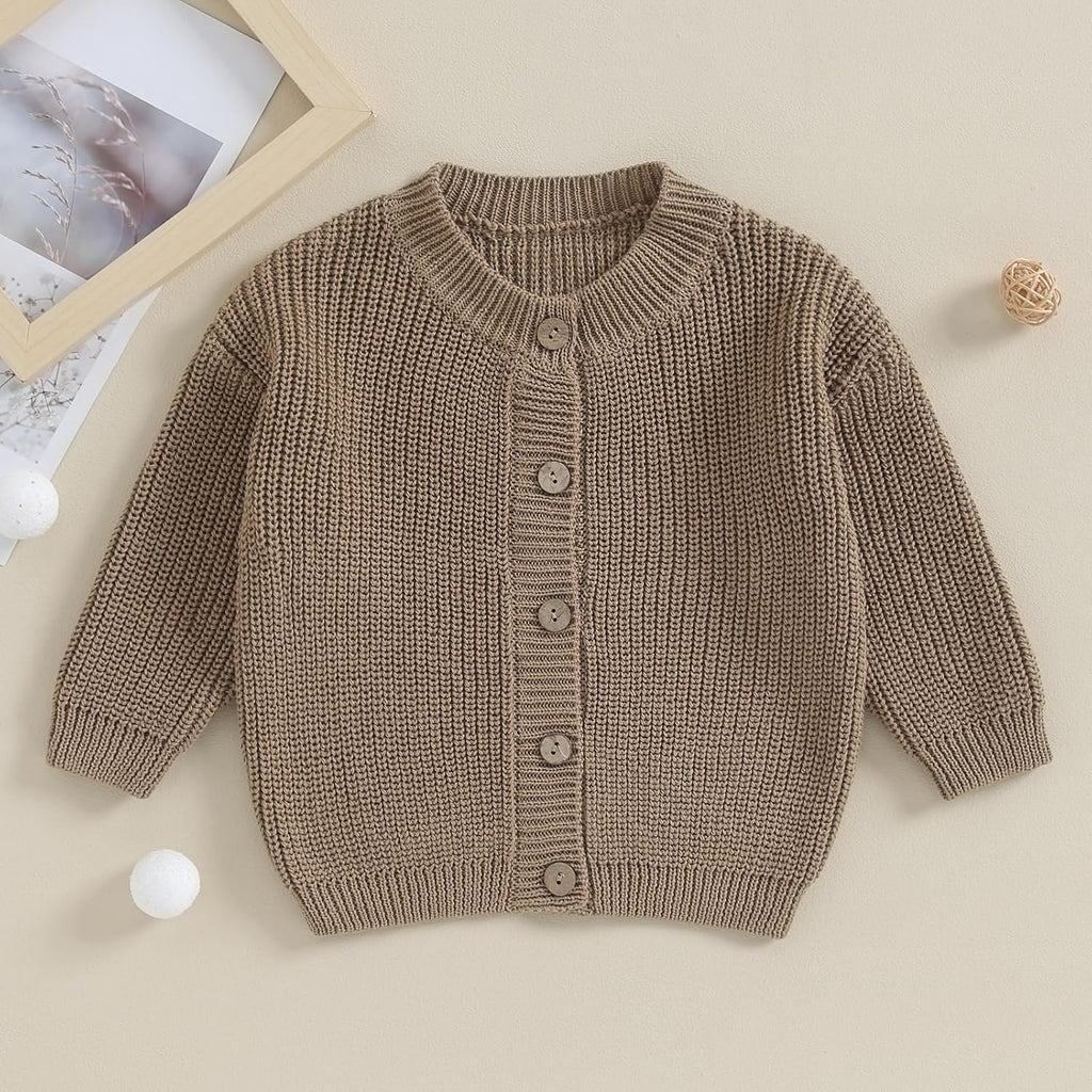 Baby Girl Boy Cute Long Sleeve Button Up Cardigan Toddler Knit Sweater Infant Fall Winter Clothes