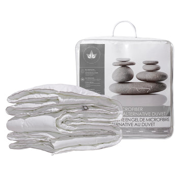 Down & Feather Co. - All Season Gel Microfiber Down Alternative Duvet Comforter Twin Size - Machine Washable - 300 TC