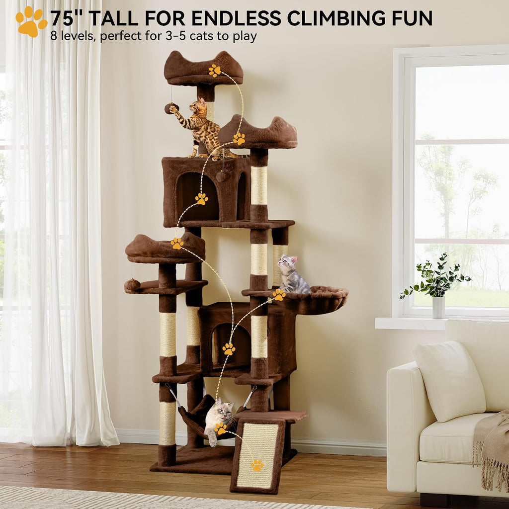 75-Inch Tall Cat Tree Indoor