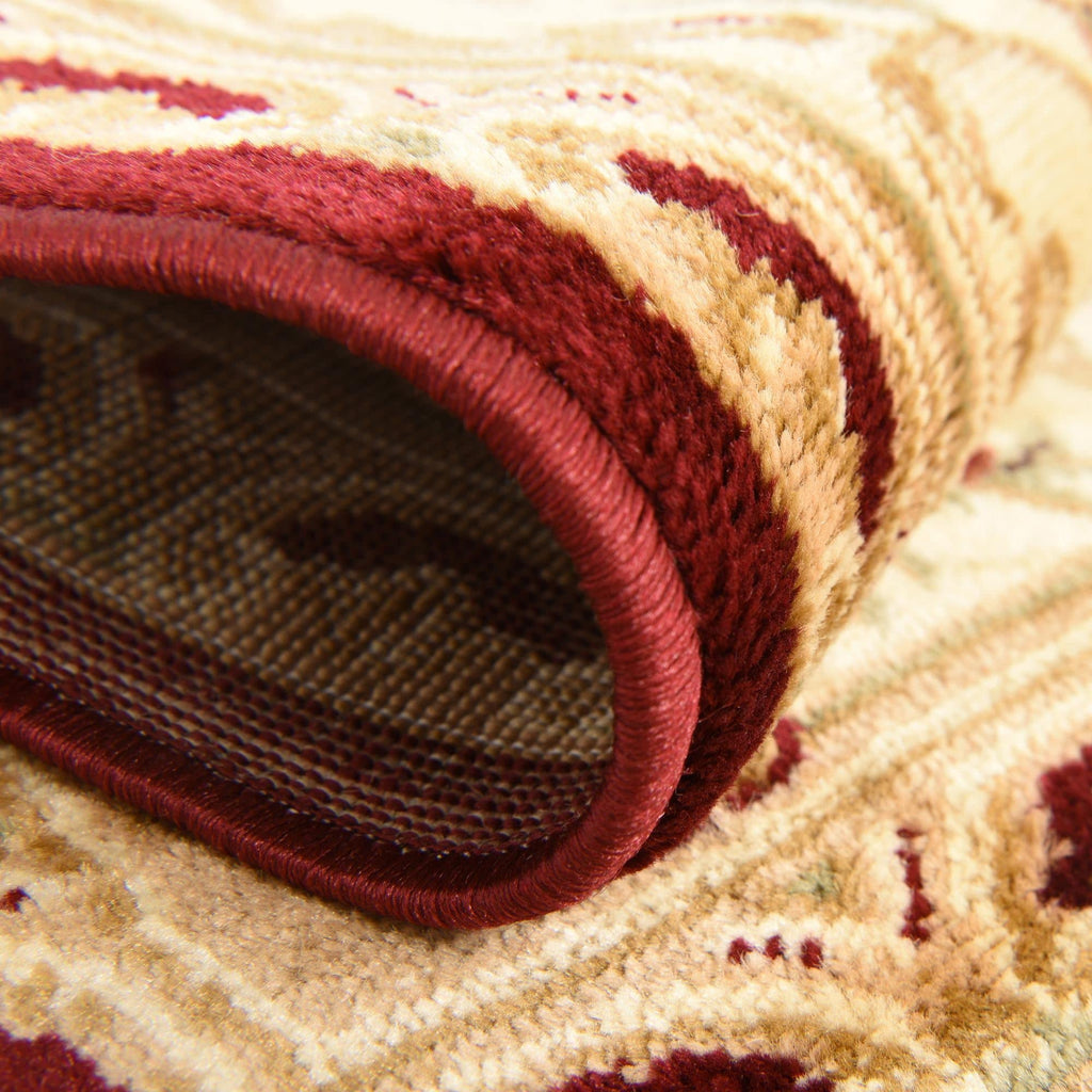 Chateau Rug - 12 Ft Runner Red Traditional Medallion Runner Rug - Elegant Old World Design s, Entryways, and